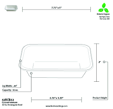 75 Pack 32oz Rectangular Bagasse Serving Bowls - Decodine