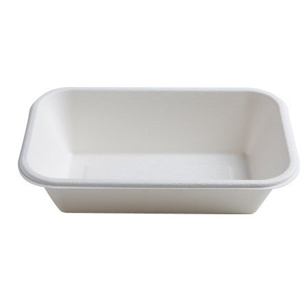 75 Pack 32oz Rectangular Bagasse Serving Bowls - Decodine