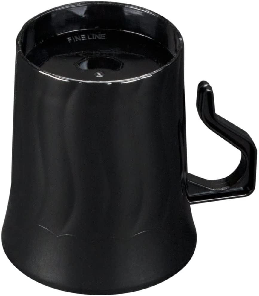 8 Pack 8oz Plastic Black Coffee Mugs - Decodine
