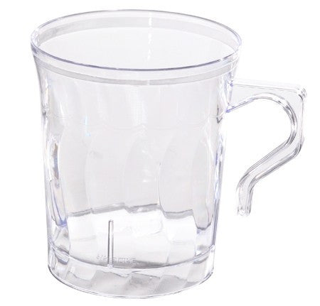 8 Pack 8oz Plastic Clear Coffee Mugs - Decodine