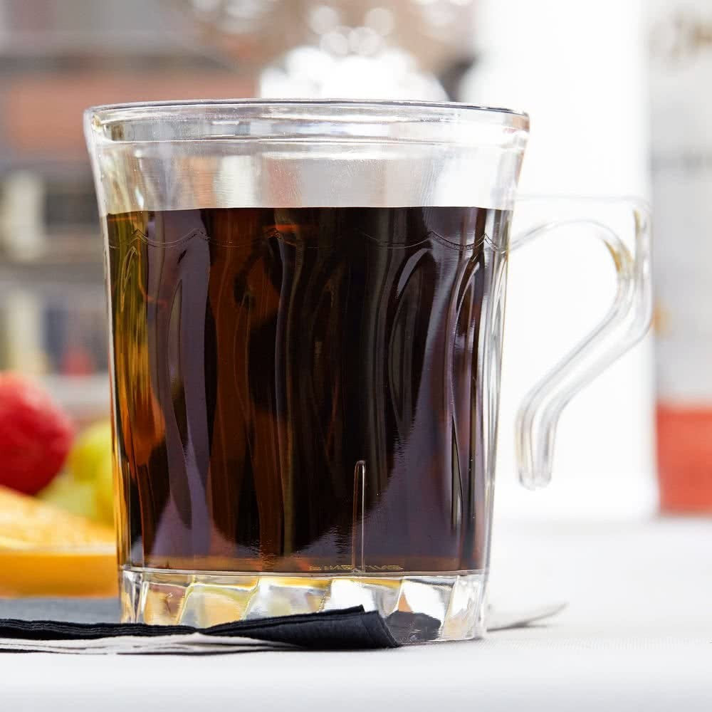 8 Pack 8oz Plastic Clear Coffee Mugs - Decodine
