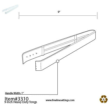 9" Heavy Duty Tongs - Decodine
