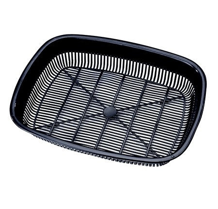 Black Plastic Rectangular Bread Basket - Single Serving Basket - Decodine