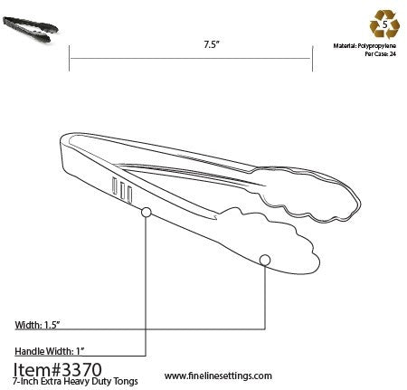 Heavy Duty 7" Black Tong - Decodine
