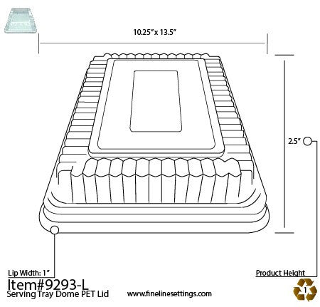 Lid for 9" x 13" Rectangular Serving Tray ~Sold in Singles~ - Decodine