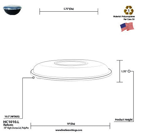 Lid for Round Serving Bowls - Decodine