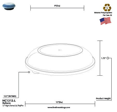 Lid for Round Serving Bowls - Decodine