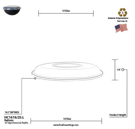 Lid for Round Serving Bowls - Decodine