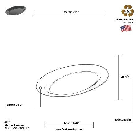 Oval platter 16" X 11" - Decodine