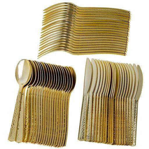 Party Set Lace Gold Rim Design Serves 20 - Decodine