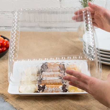 PETE Lid for 10" x 10" Square Serving Platter - Decodine