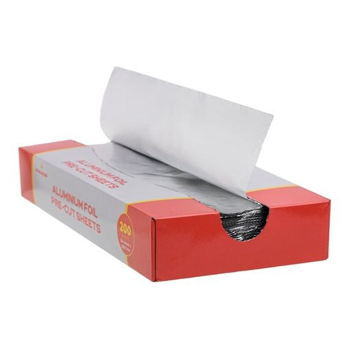 200 Pre Cut Aluminium Foil Sandwich Sheets Pop-up Foil Sheets Heavy Duty Food Service & Kitchen Foil Wrap Sheet - Decodine