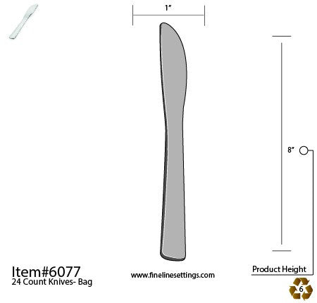 Silver Knives 24 Pack - Decodine