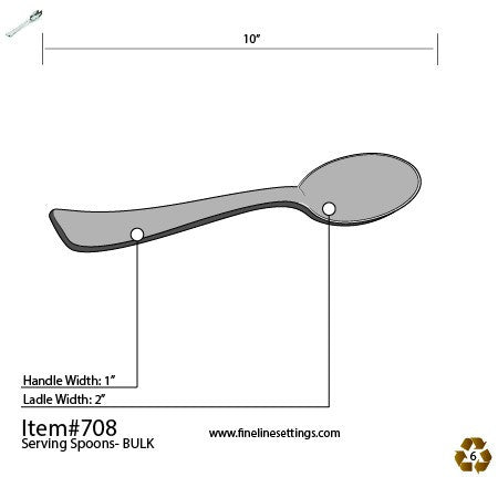 Silver Serving Spoon Pack of Six - Decodine