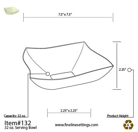 Square Black Plastic Waved Designed Serving Bowls - Decodine