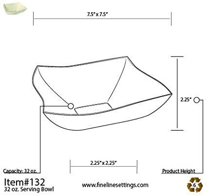 Square Clear Plastic Waved Designed Serving Bowls - Decodine