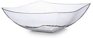 Square Clear Plastic Waved Designed Serving Bowls - Decodine
