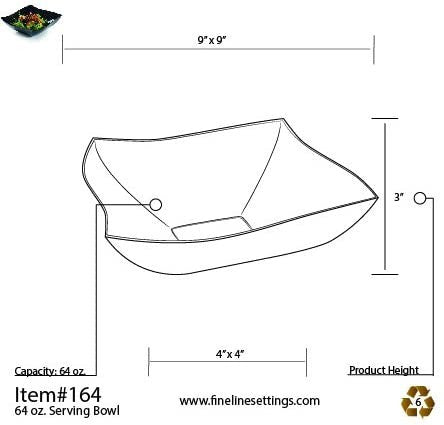 Square Clear Plastic Waved Designed Serving Bowls - Decodine