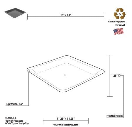 Square Clear Platter - Decodine