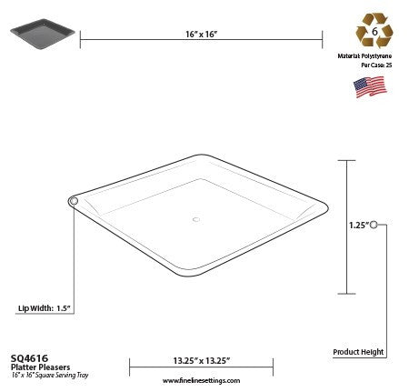 Square Clear Platter - Decodine