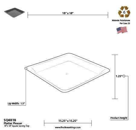 Square Clear Platter - Decodine