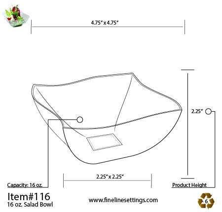 Square White Plastic Waved Designed Serving Bowls - Decodine