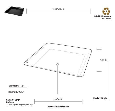 Square White Platter - Decodine