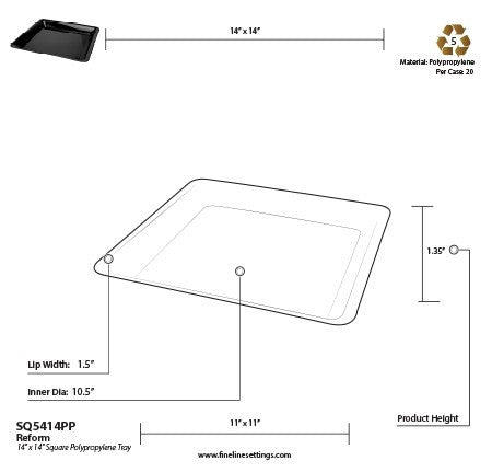Square White Platter - Decodine