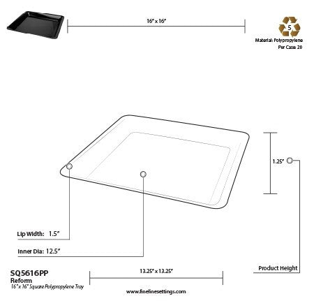 Square White Platter - Decodine
