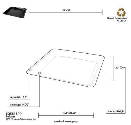 Square White Platter - Decodine