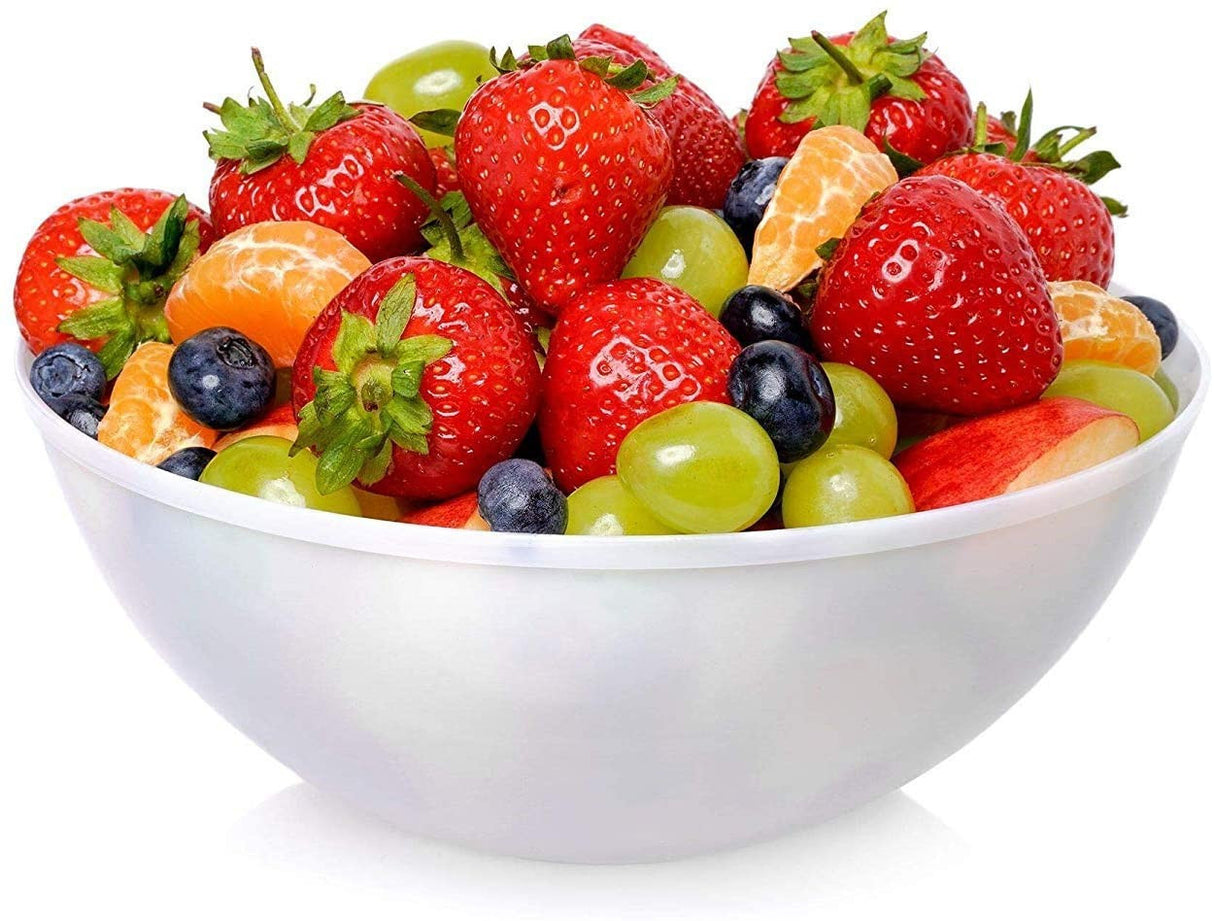 White Round Plastic Serving Plastic Bowls - Decodine