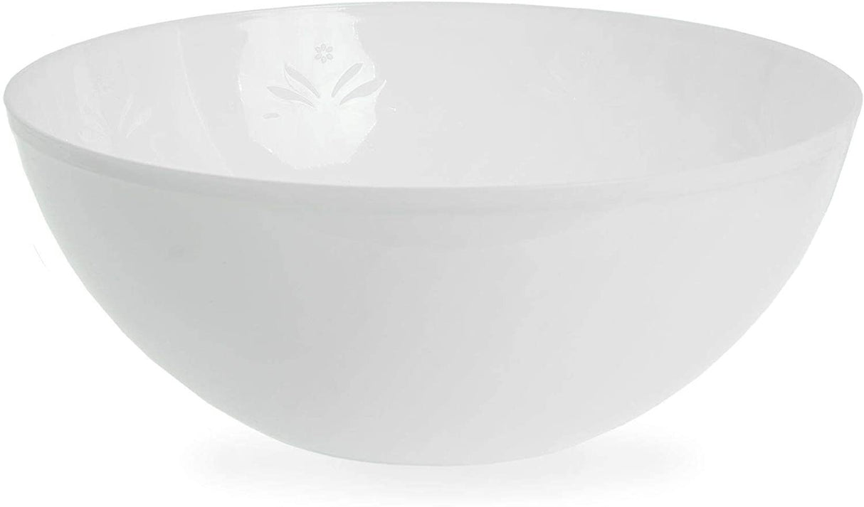 White Round Plastic Serving Plastic Bowls - Decodine