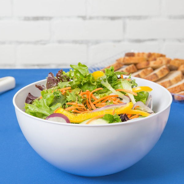 White Round Plastic Serving Plastic Bowls - Decodine
