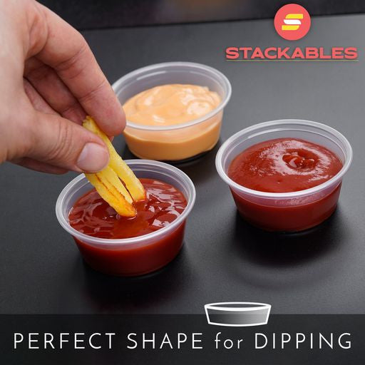 Pack of 100 Small 3.25oz Plastic Containers/Pots - Decodine