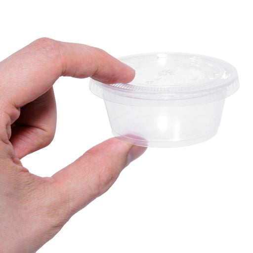 Pack of 100 Small 3.25oz Plastic Containers/Pots - Decodine