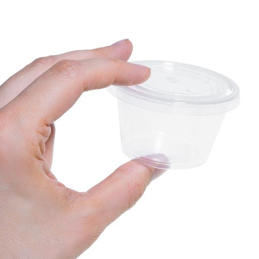 Pack of 100 Small 4oz Plastic Containers/Pots - Decodine