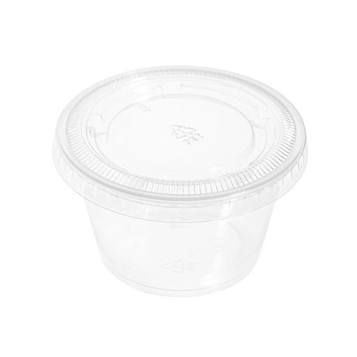 Pack of 100 Small 4oz Plastic Containers/Pots - Decodine