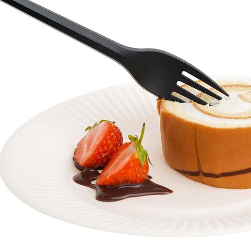 Pack of 150 6" Black CPLA Disposable Forks - Decodine