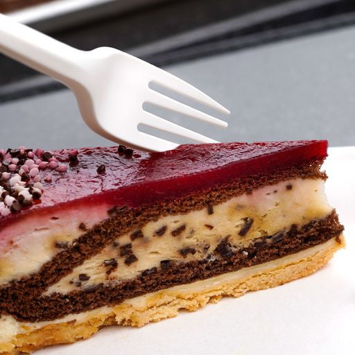 Pack of 150 6" White CPLA Disposable Forks - Decodine