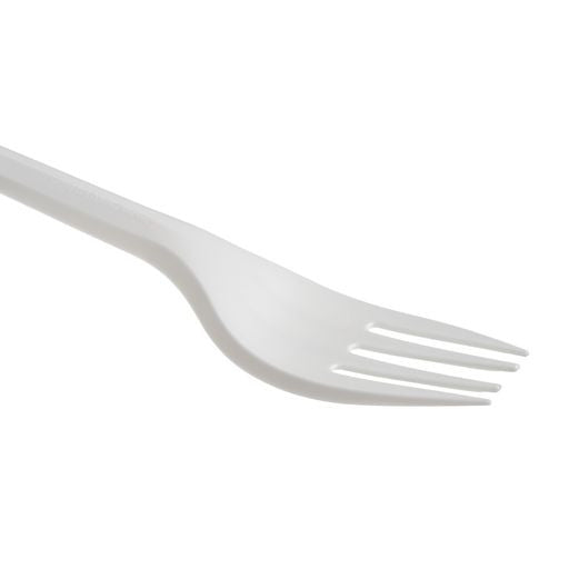 Pack of 150 6" White CPLA Disposable Forks - Decodine