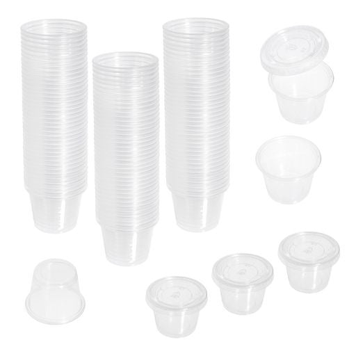 Pack of 150 Tiny 1oz Plastic Pots - Decodine