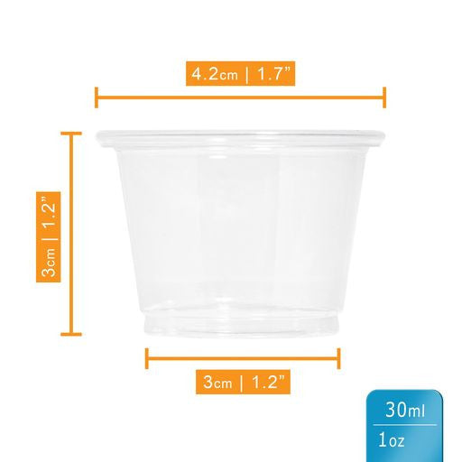 Pack of 150 Tiny 1oz Plastic Pots - Decodine
