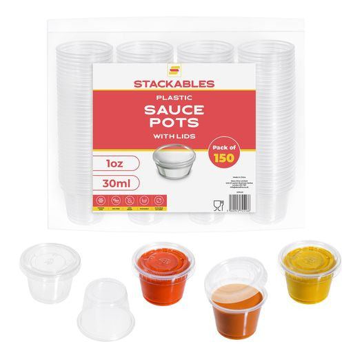 Pack of 150 Tiny 1oz Plastic Pots - Decodine