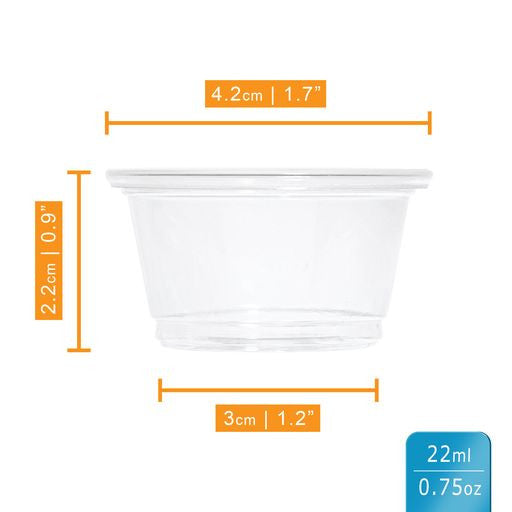 Pack of 150 Tiny .75oz Plastic Containers/Pots - Decodine