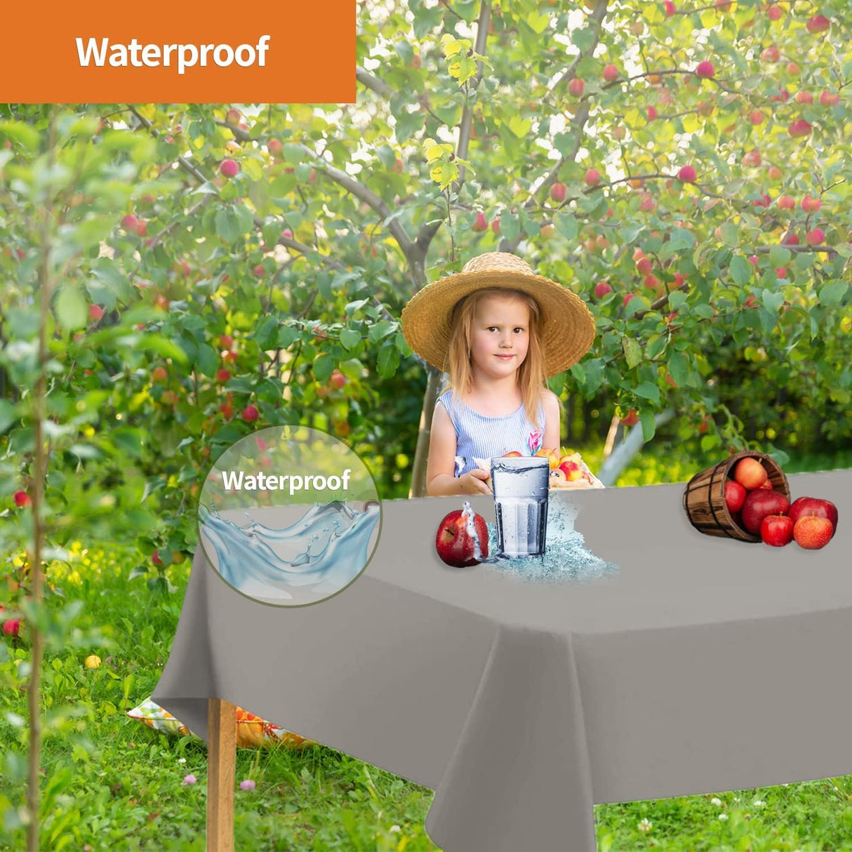 Premium Plastic Silver Tablecloth Disposable Plastic Table Cover for Rectangle Tables 54" x 108" - Decodine