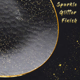 20 Pack 9" Plastic Plates Hammered Designed with Gold Glitter & Gold Rim - Decodine