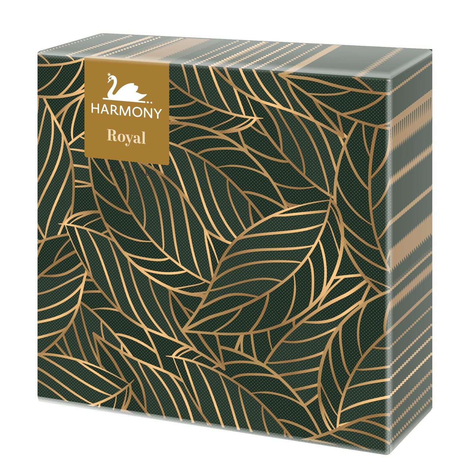 20 Pack Square Green Leaves Dinner Napkins 40 x 40cm 2ply - Decodine