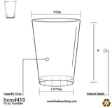 20pk Neon Orange Plastic Cups 10oz (295ml)
