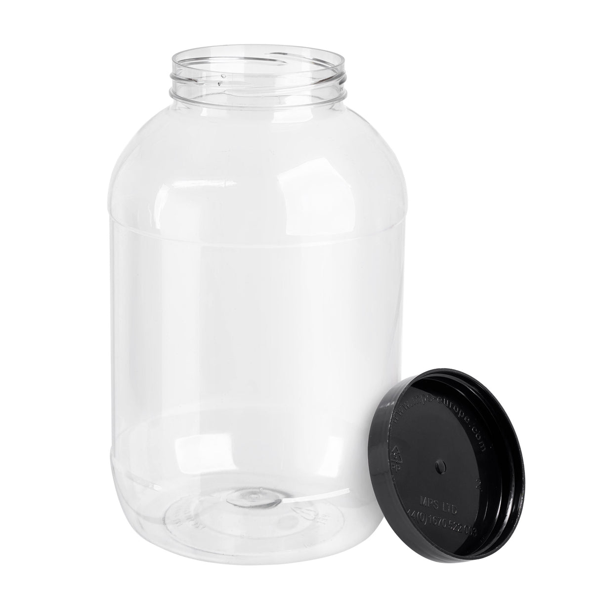 6 Litre Extra Large Plastic Round Food Storage Jar - Decodine