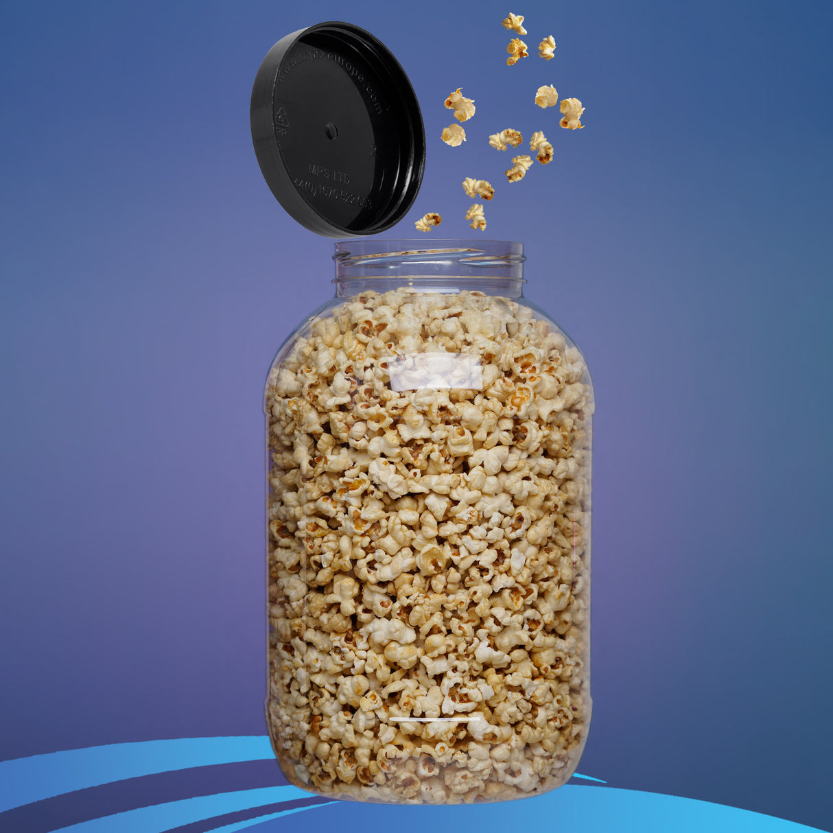 6 Litre Extra Large Plastic Round Food Storage Jar - Decodine